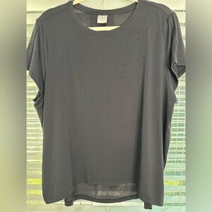 Athleta Black Short Sleeve Workout Tee